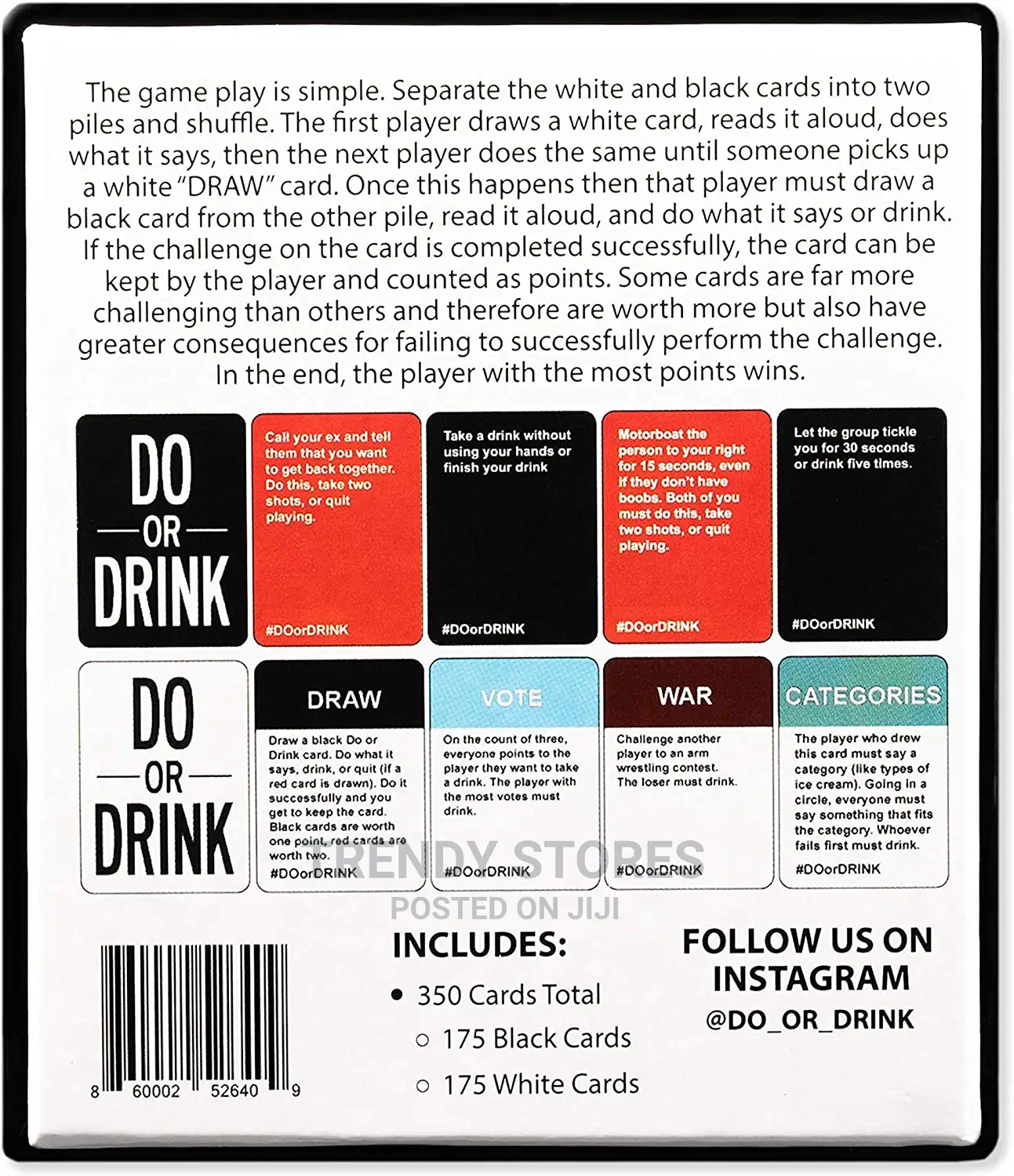 Do or Drink Party Card Game