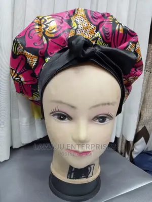 Double Sided Kitenge /Satin Bonnet