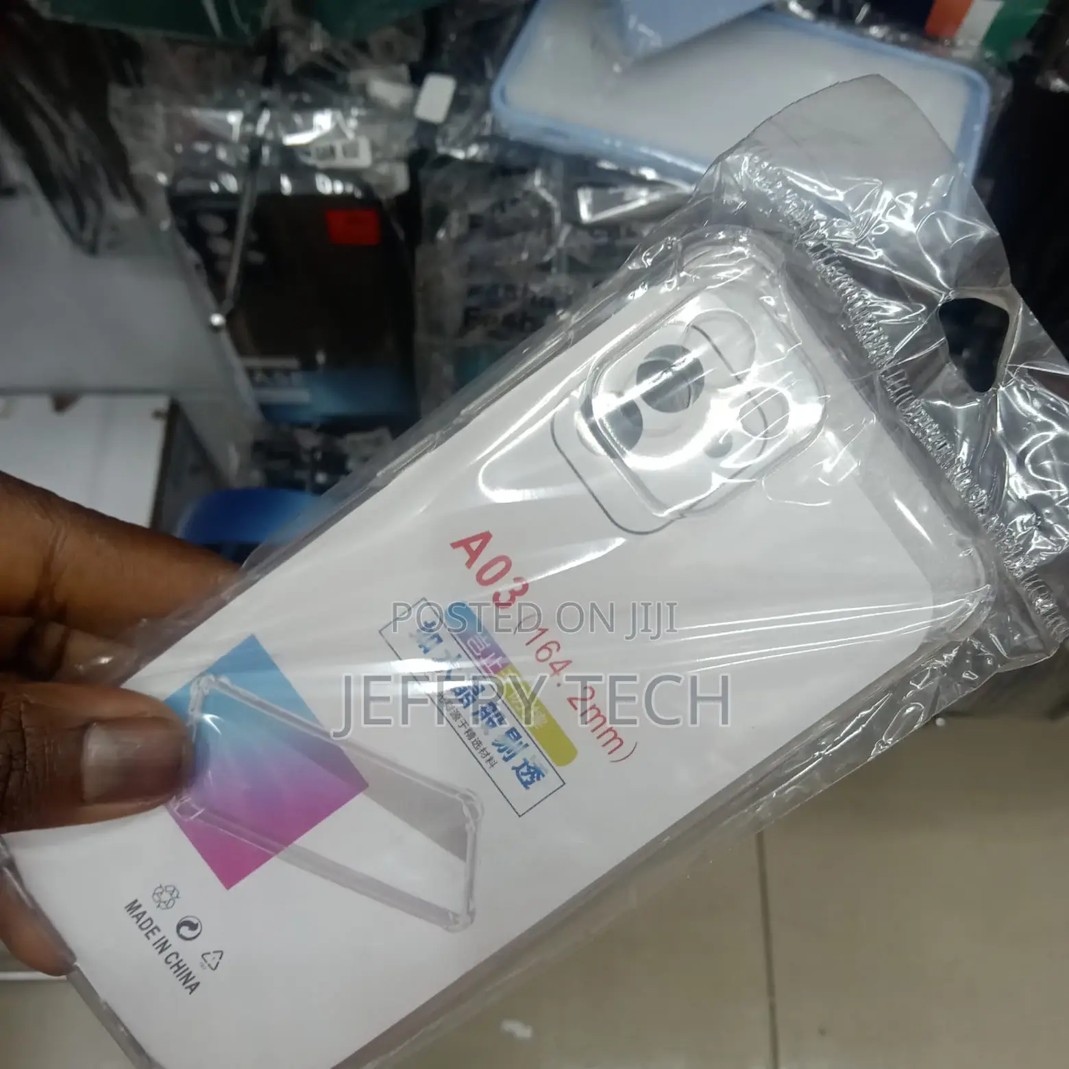 Samsung A03 Transparent Case With Shock Proof Bumbs
