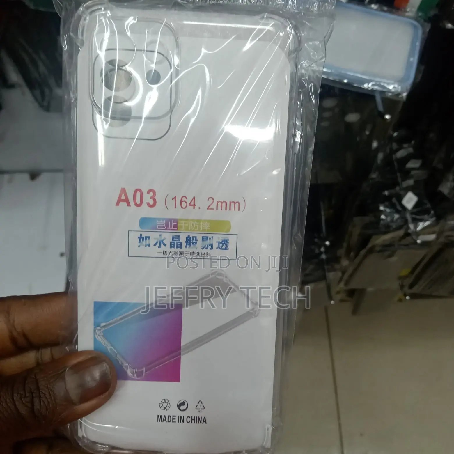 Samsung A03 Transparent Case With Shock Proof Bumbs