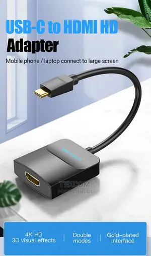 Vention Type-C to HDMI Adapter 0.15M Black Abs Type