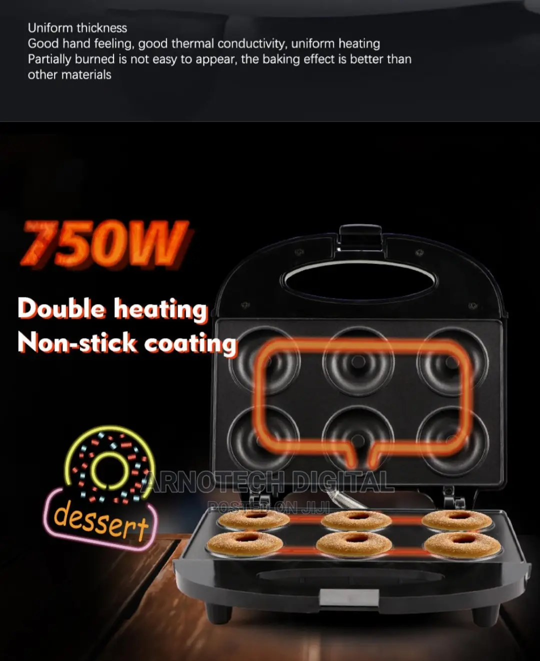 Non-Stick Donut Maker 6 Pieces