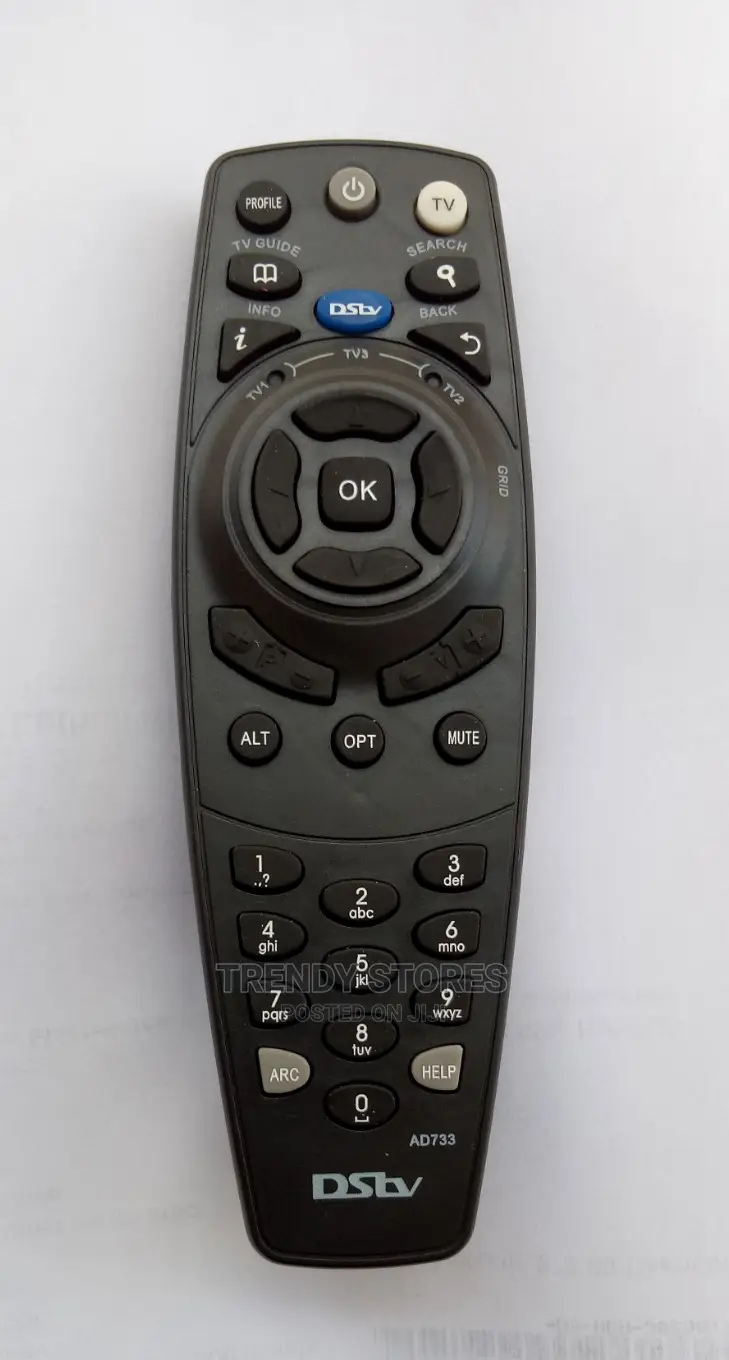DSTV Decorder Remote Control.