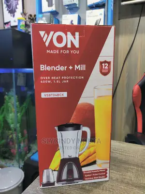 VON Blender + Mill 1.5 Litres (New)