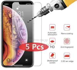 5x Tempered Glass 9H Full Cover Protector for iPhone 7 8 X X