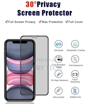 Privacy Tempered Glass Screen Protector for iPhone 13 12 Pro