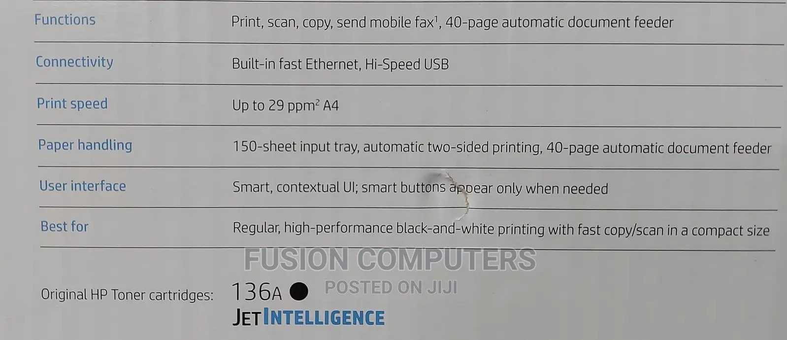 HP Laserjet 236SDN Printer