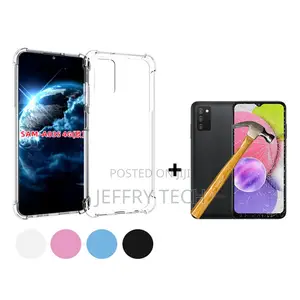 Silicone Case Anti Shock Samsung Galaxy A03s + Glass Protect