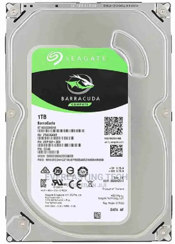Seagate Desktop Internal HDD 1tb Barracuda