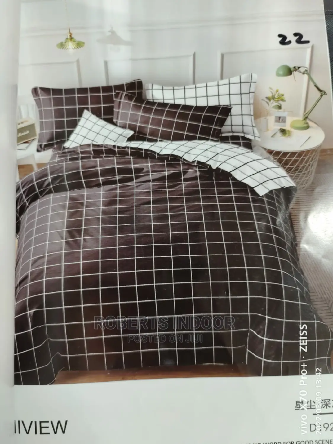Black White Cotton 7*8 Duvet
