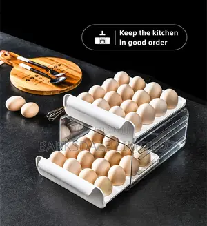 Eggs Pantry Organizer Storage Acrylic Plastic Drawer 32 Grid