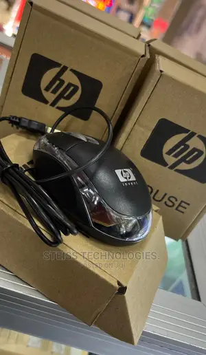 Hp Wired Brown Box Mouse.