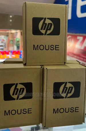 Hp Wired Brown Box Mouse.