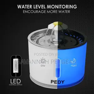 Automatic Cat Water Fountain, With Automatic Turn Off, LED W