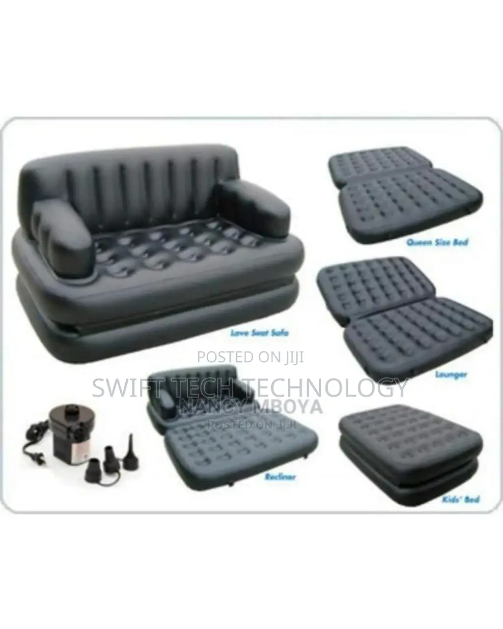 Inflatable Sofa- Bed. 5 in 1