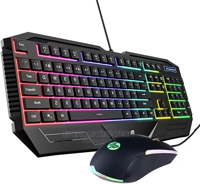 HP USB Gaming Keyboard and Mouse GK1100 Colorful Backlit