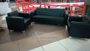 Executive 5 Seater Sofa Leather Chairs