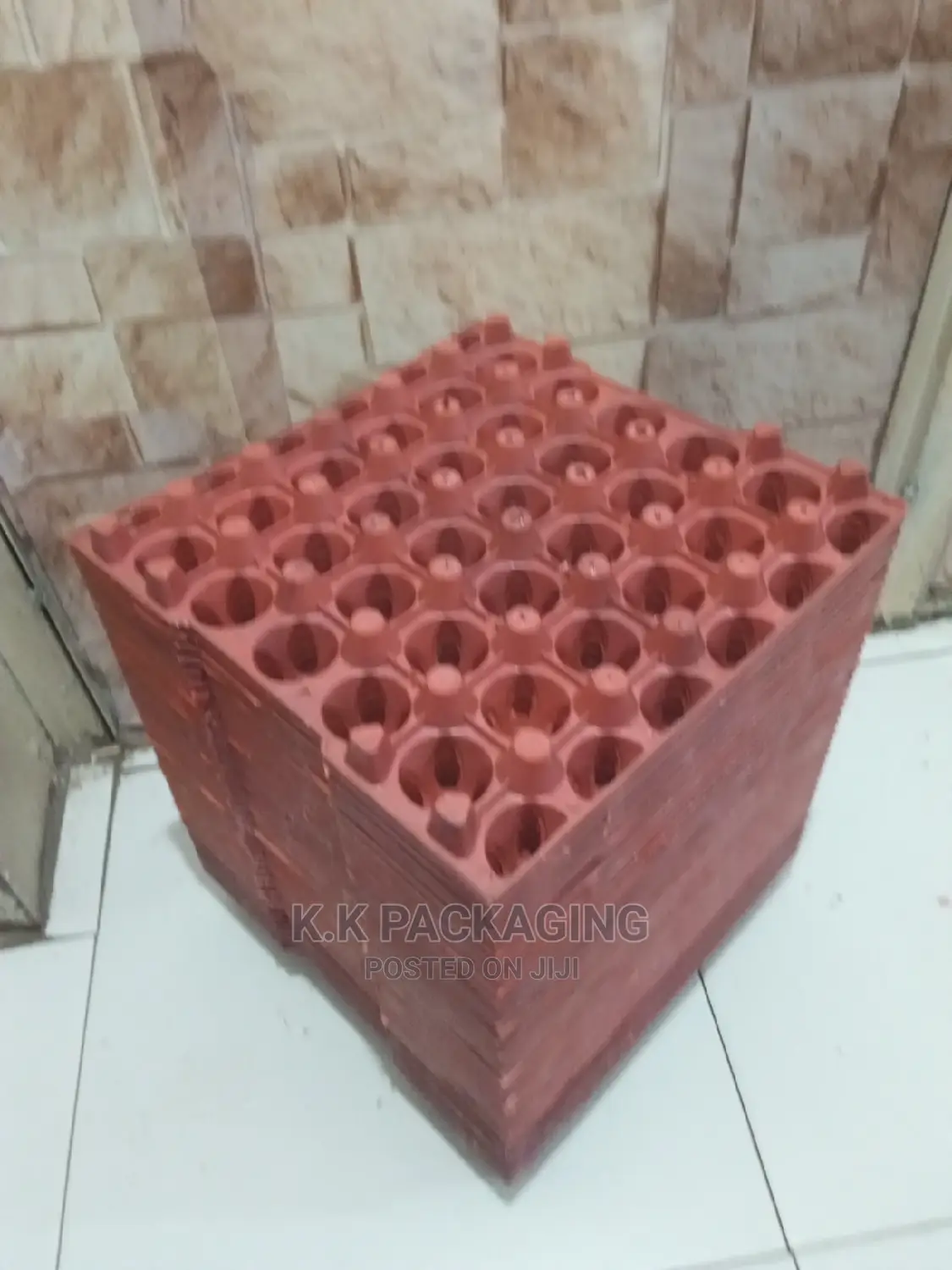 Maroon Egg Trays