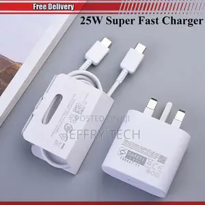 25W Super Fast Charger Adapter USB-C Cable for Samsung Gal