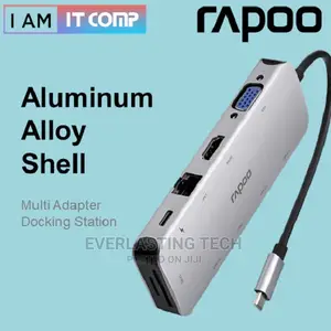 Rapoo Type C |10 in 1 With HDMI, USB 3.0, Type C, RJ45, VGA,