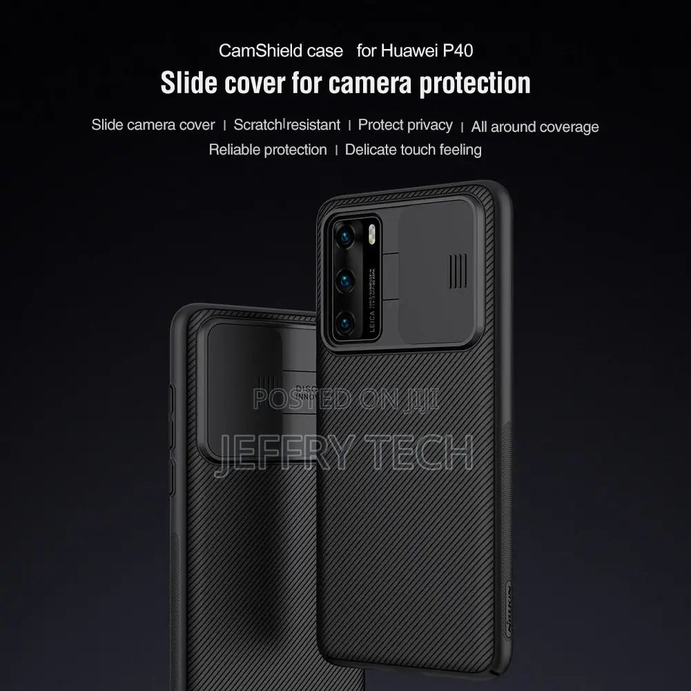 NILLKIN Classic Texture Camshield Slide Case for HUAWEI P40