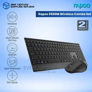 Rapoo Wireless Keyboard Mouse 9500M Multi-Mode
