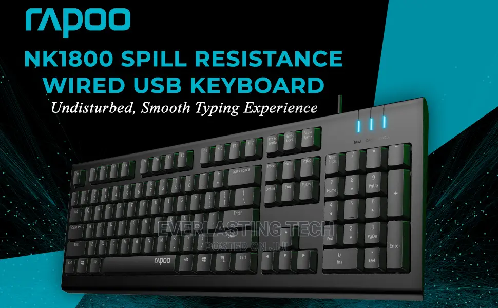 Rapoo Spill Resistance Wired USB Keyboard NK1800