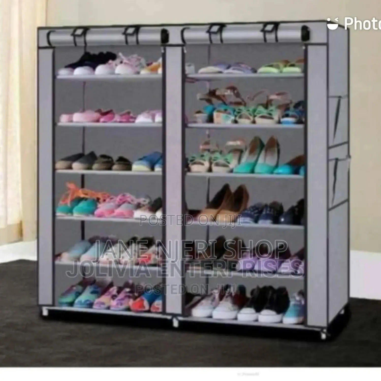 Grey Shoe Rack