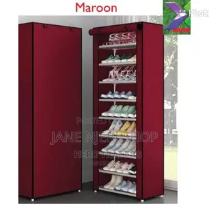 Maroon Shoe Rack