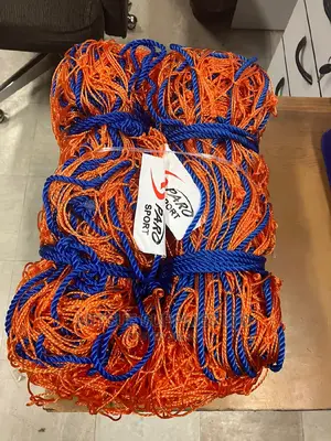Pair Of Football Goal Post Net 2mm - Orange