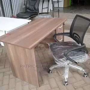 1.2 Mtrs Office Desk Plus Low Back Recliner Fabric Chair