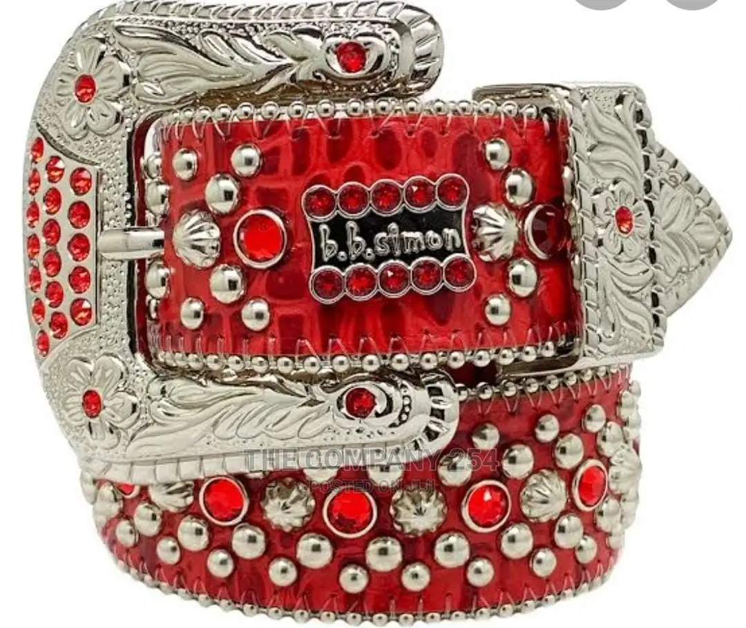 Legit Iced BB Simon Lavasan Silver Leather Belt