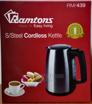 RM439 Ramtons Stainless Steel Cordless Kettle 1.7L