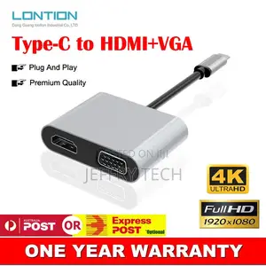 Thunderbolt 4.0 to HDMI VGA Adapter * Ultrahd for Micros