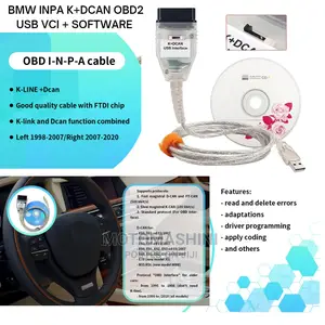 BMW INPA K+Dcan OBD-II Diagnosis Vci Cable and Software