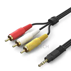3.5mm Stereo AUX to 3 RCA 3RCA AV Audio Video DVD HDTV HD Ca