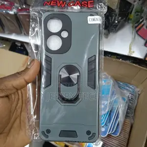 Tecno Camon 19 Case Black Classic Finger Ring 360 Degree