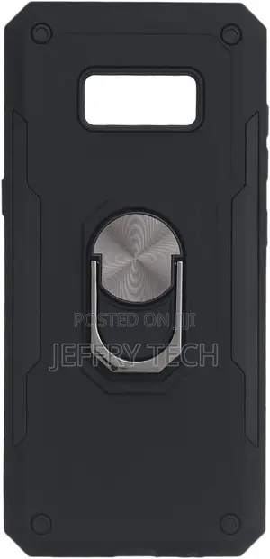 Hard Back Cover Metal Ring for Samsung Galaxy S8 - Black