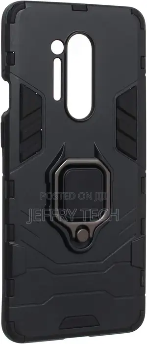 Hard Back Cover With S and Metal Ring for Oneplus 8 Pro -