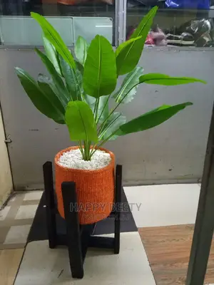 Artificial Plants With Basket and Stand
