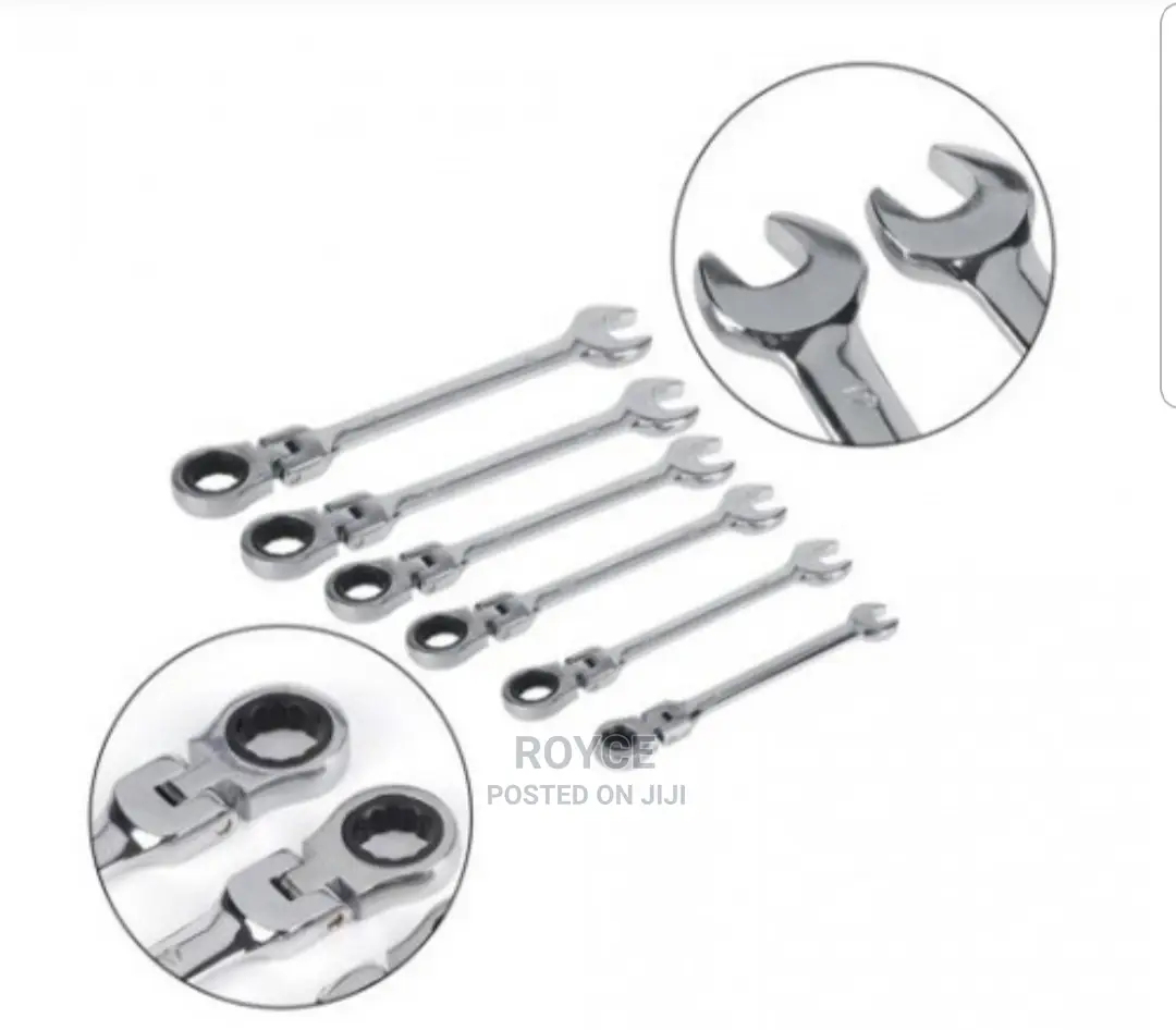 7pcs Flexible Ratchet Combination Spanner Set