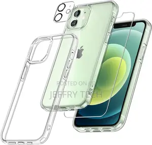 iPhone 12 Pro Case, Non-Yellowing, With 2 Tempered Glass Scr
