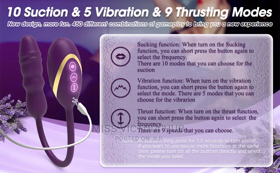 Clitoral Thrusting Sucking Vibrator Tongue Dildo