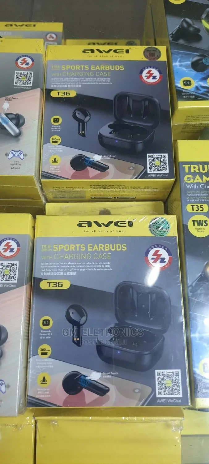 AWEI T36 TWS Bluetooth 5.0 Wireless Waterproof Touch Stereo