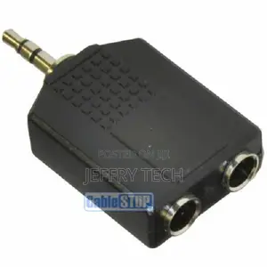 3.5mm STEREO Aux Jack Plug to 2 X 6.35mm STEREO 1/4" SPLITTE