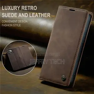 Caseme iPhone 14 Plus Wallet Kickstand Magnetic Case Coffee