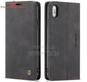 Caseme iPhone XS Retro Wallet Stand Magnetic Flip Case Black