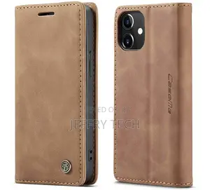 Caseme iPhone 12 Wallet Kickstand Magnetic Flip Case Brown