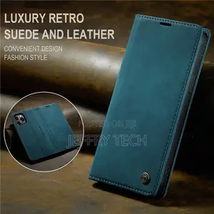 Caseme iPhone 14 Pro Max Wallet Kickstand Magnetic Case Blue