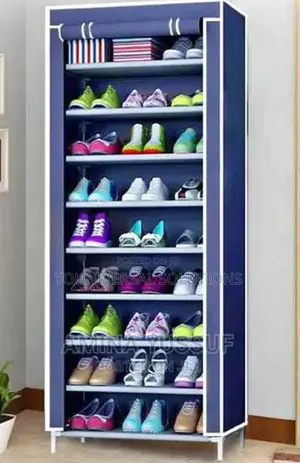 Xhommy 10 Layers Single Column Shoe Rack.